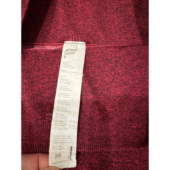 Fabletics PowerHold Seamless Two-Piece Set Pink & Burgundy Colorblock | Size M - Picture 10 of 10